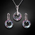 Sudraba komplekts "Cosmic Ring (Vitrail Light)" ar Swarovski™ kristāliem